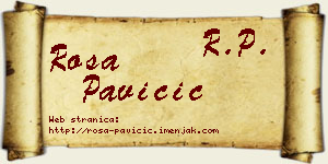 Rosa Pavičić vizit kartica